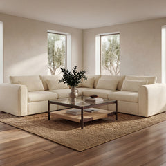 Swift Light Beige Corner Chair - Ornate Home