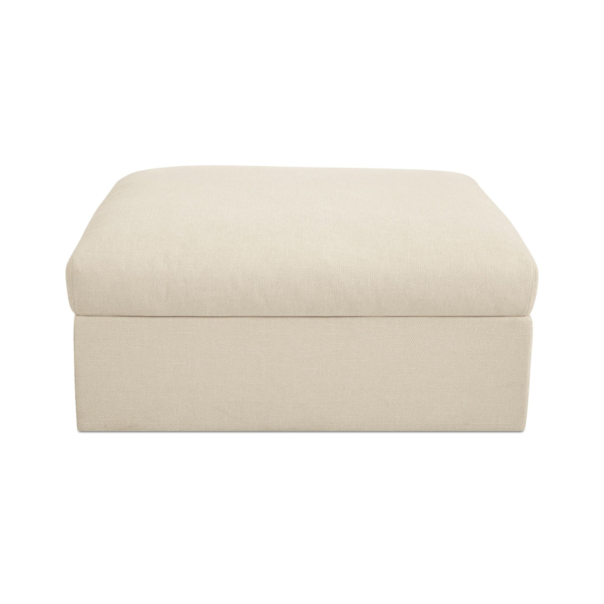 Swift Light Beige Storage Ottoman - Ornate Home