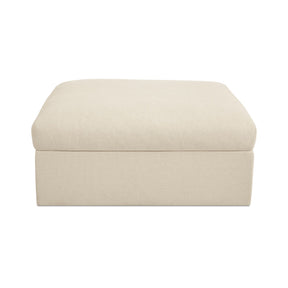 Swift Light Beige Storage Ottoman - Ornate Home