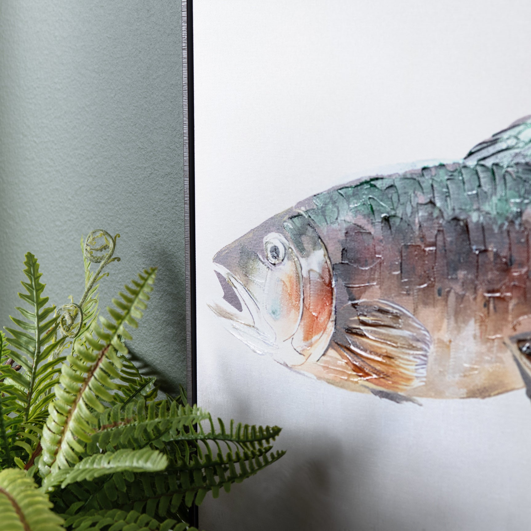 Swimming School Multi/Green Canvas