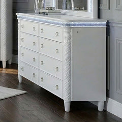 Swindon Pearl White Dresser w/ LED - Ornate Home