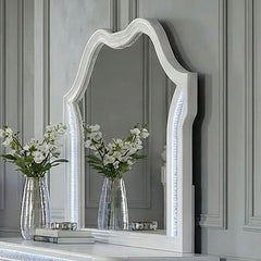 Swindon Pearl White Mirror w/ LED - Ornate Home