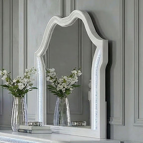 Swindon Pearl White 4 Pc Queen Bedroom Set - Ornate Home