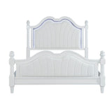 Swindon Pearl White E.King Bed - Ornate Home