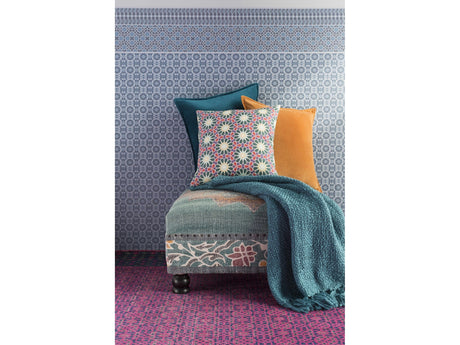 Swinton Blue Ottoman Pouf - Ornate Home