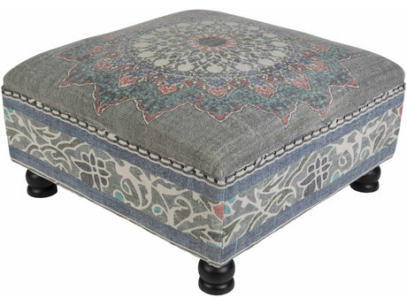 Swinton Gray Ottoman Pouf - Ornate Home