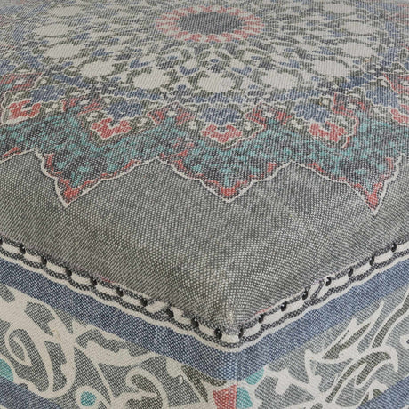 Swinton Gray Ottoman Pouf - Ornate Home