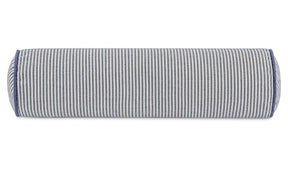 Sybil Navy Stripe Small Bolster Pillow - Ornate Home