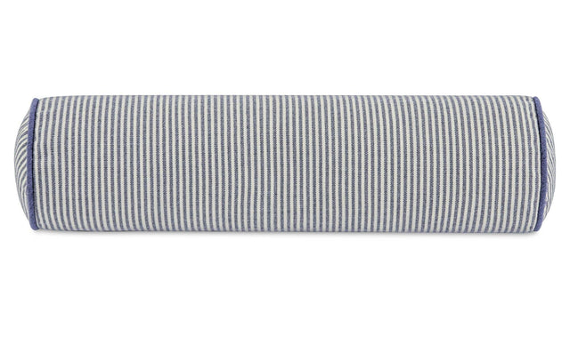Sybil Navy Stripe Small Bolster Pillow - Ornate Home