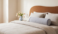 Sybil Navy Stripe Small Bolster Pillow - Ornate Home