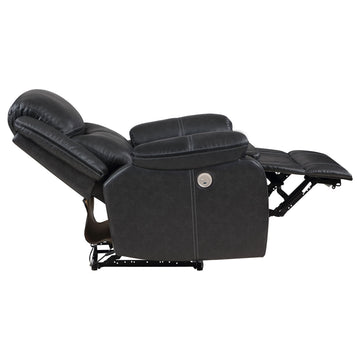 Sycamore Dark Grey Power Recliner - Ornate Home