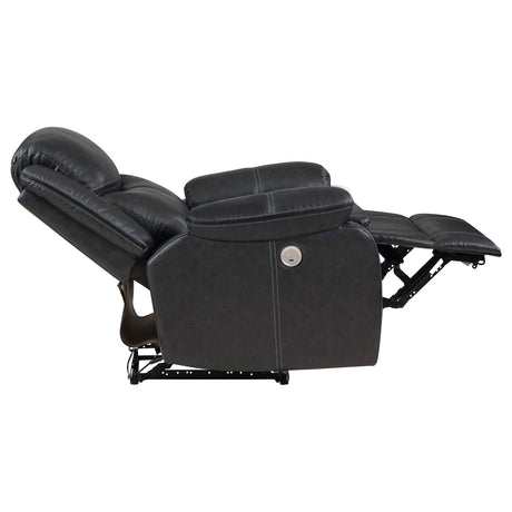 Sycamore Dark Grey Power Recliner - Ornate Home
