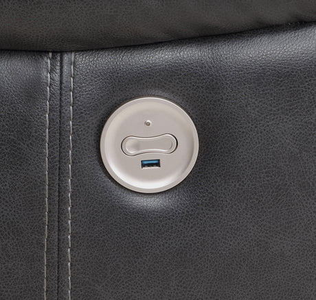 Sycamore Dark Grey Power Recliner - Ornate Home