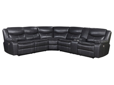 Sycamore Dark Grey Power Reclining Sectional Sofa - Ornate Home