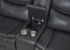 Sycamore Dark Grey Power Reclining Sectional Sofa - Ornate Home