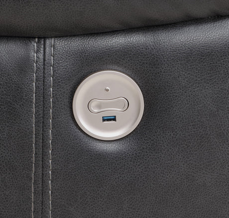 Sycamore Dark Grey Power Reclining Sectional Sofa - Ornate Home