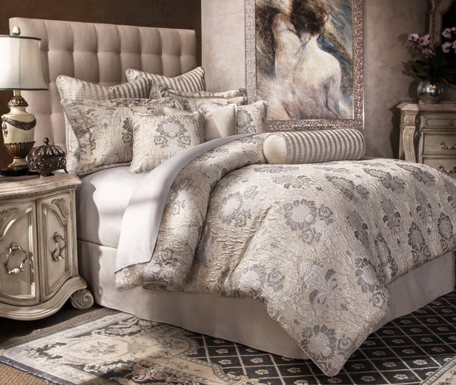 Sycamore Grove Silver Comforter Set - Ornate Home