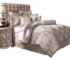 Sycamore Grove Silver Comforter Set - Ornate Home