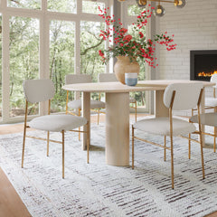 Sydhavnen Cream & Gold Dining Chair - Ornate Home