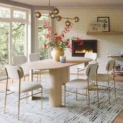 Sydhavnen Cream & Gold Dining Chair - Ornate Home
