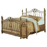 Sydney Brushed Gold Metal Eastern King Open Frame Bed - Ornate Home