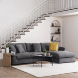 Sydney Gray 2pc RAF Chaise Sectional (110") - Ornate Home
