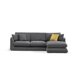 Sydney Gray 2pc RAF Chaise Sectional (110") - Ornate Home