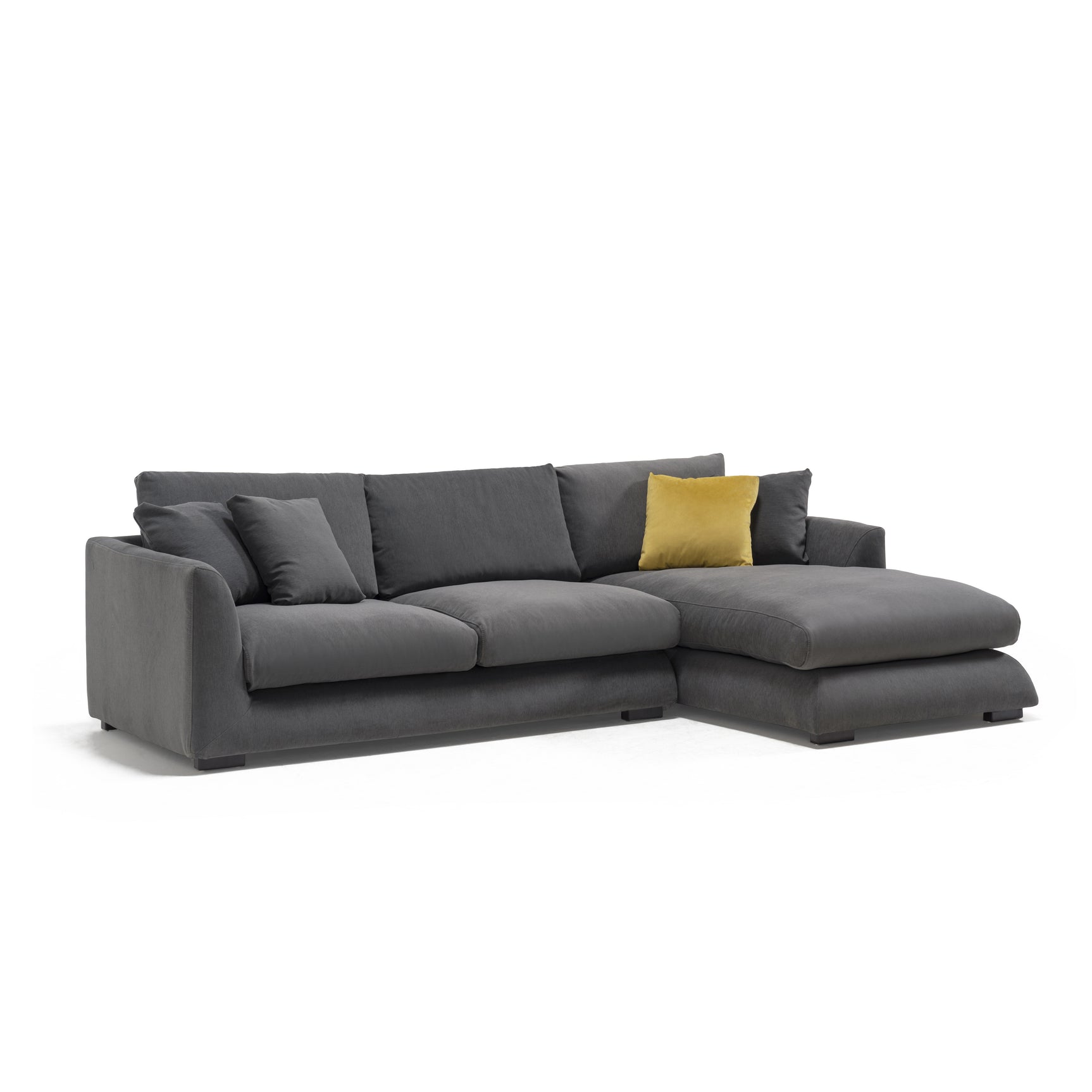 Sydney Gray 2pc RAF Chaise Sectional (110") - Ornate Home