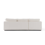 Sydney White 2pc LAF Chaise Sectional (110") - Ornate Home