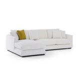 Sydney White 2pc LAF Chaise Sectional (110") - Ornate Home