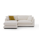 Sydney White 2pc LAF Chaise Sectional - Ornate Home