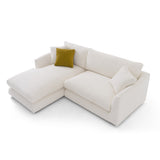 Sydney White 2pc LAF Chaise Sectional - Ornate Home