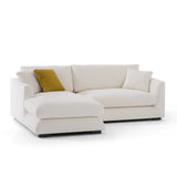 Sydney White 2pc LAF Chaise Sectional - Ornate Home