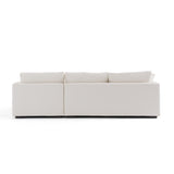 Sydney White 2pc RAF Chaise Sectional (110") - Ornate Home