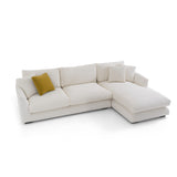 Sydney White 2pc RAF Chaise Sectional (110") - Ornate Home
