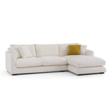 Sydney White 2pc RAF Chaise Sectional (110") - Ornate Home