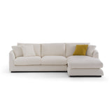 Sydney White 2pc RAF Chaise Sectional (110") - Ornate Home