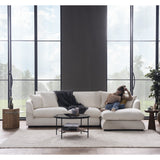 Sydney White 2pc RAF Chaise Sectional (110") - Ornate Home