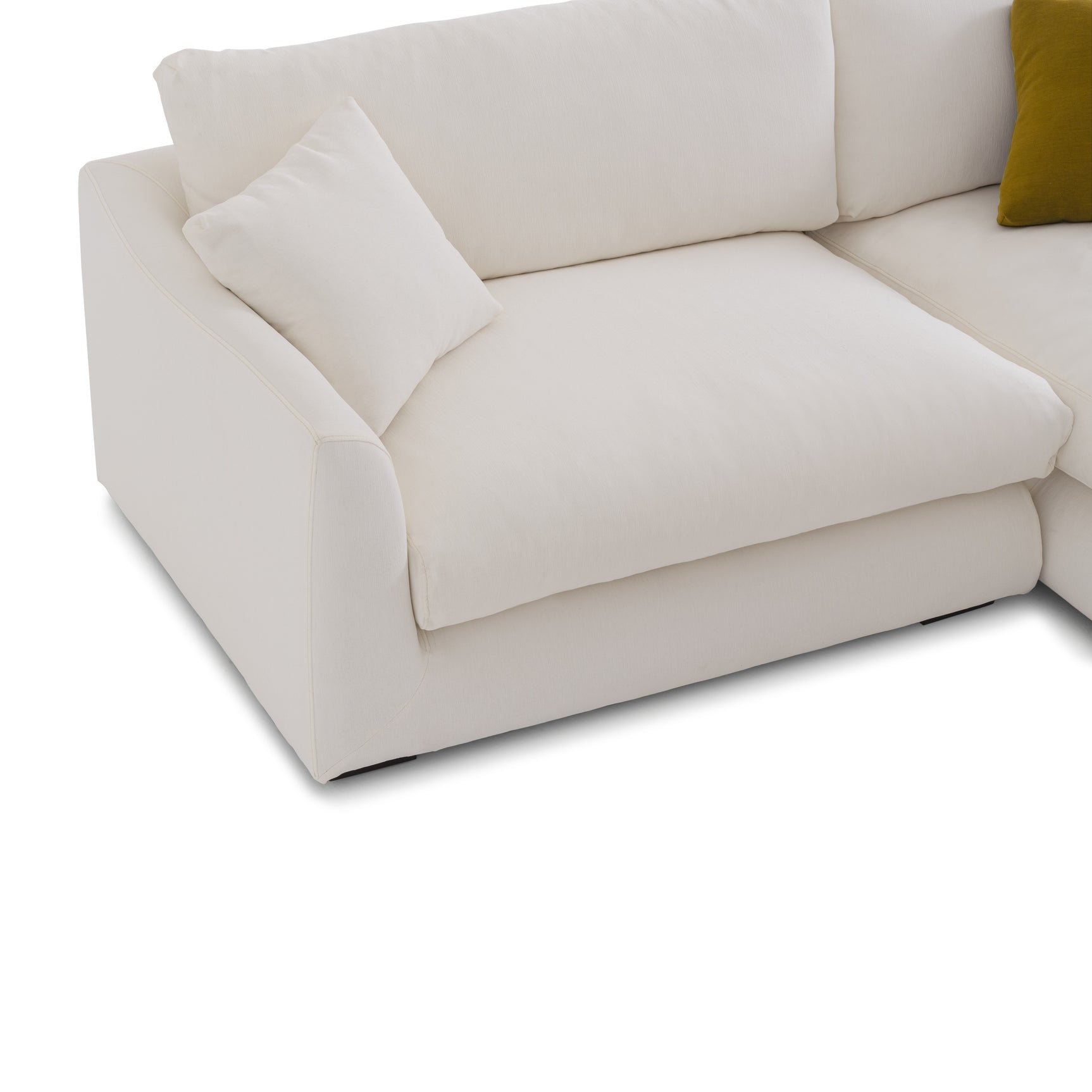 Sydney White 2pc RAF Chaise Sectional - Ornate Home