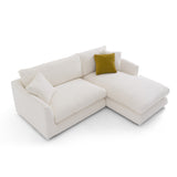 Sydney White 2pc RAF Chaise Sectional - Ornate Home