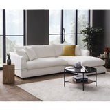 Sydney White 2pc RAF Chaise Sectional - Ornate Home