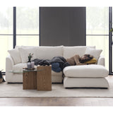 Sydney White 2pc RAF Chaise Sectional - Ornate Home