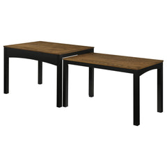 Sykes Brown And Black 47-inch 2-Piece Nesting Dining Table - Ornate Home