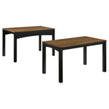 Sykes Brown And Black 47-inch 2-Piece Nesting Dining Table - Ornate Home