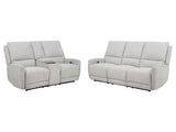 Sylmar Dove Grey 2-piece Chenille Power Reclining Sofa Set - Ornate Home
