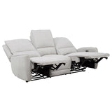 Sylmar Dove Grey 2-piece Chenille Power Reclining Sofa Set - Ornate Home