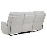 Sylmar Dove Grey 2-piece Chenille Power Reclining Sofa Set - Ornate Home