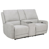 Sylmar Dove Grey 2-piece Chenille Power Reclining Sofa Set - Ornate Home