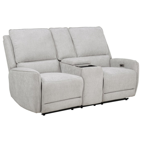 Sylmar Dove Grey 2-piece Chenille Power Reclining Sofa Set - Ornate Home