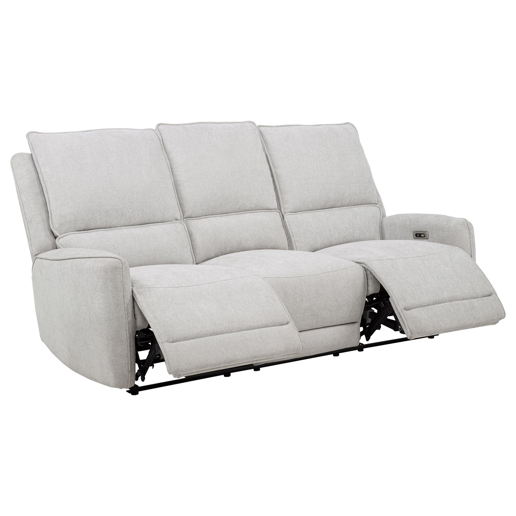 Sylmar Dove Grey 3-piece Chenille Power Reclining Sofa Set - Ornate Home